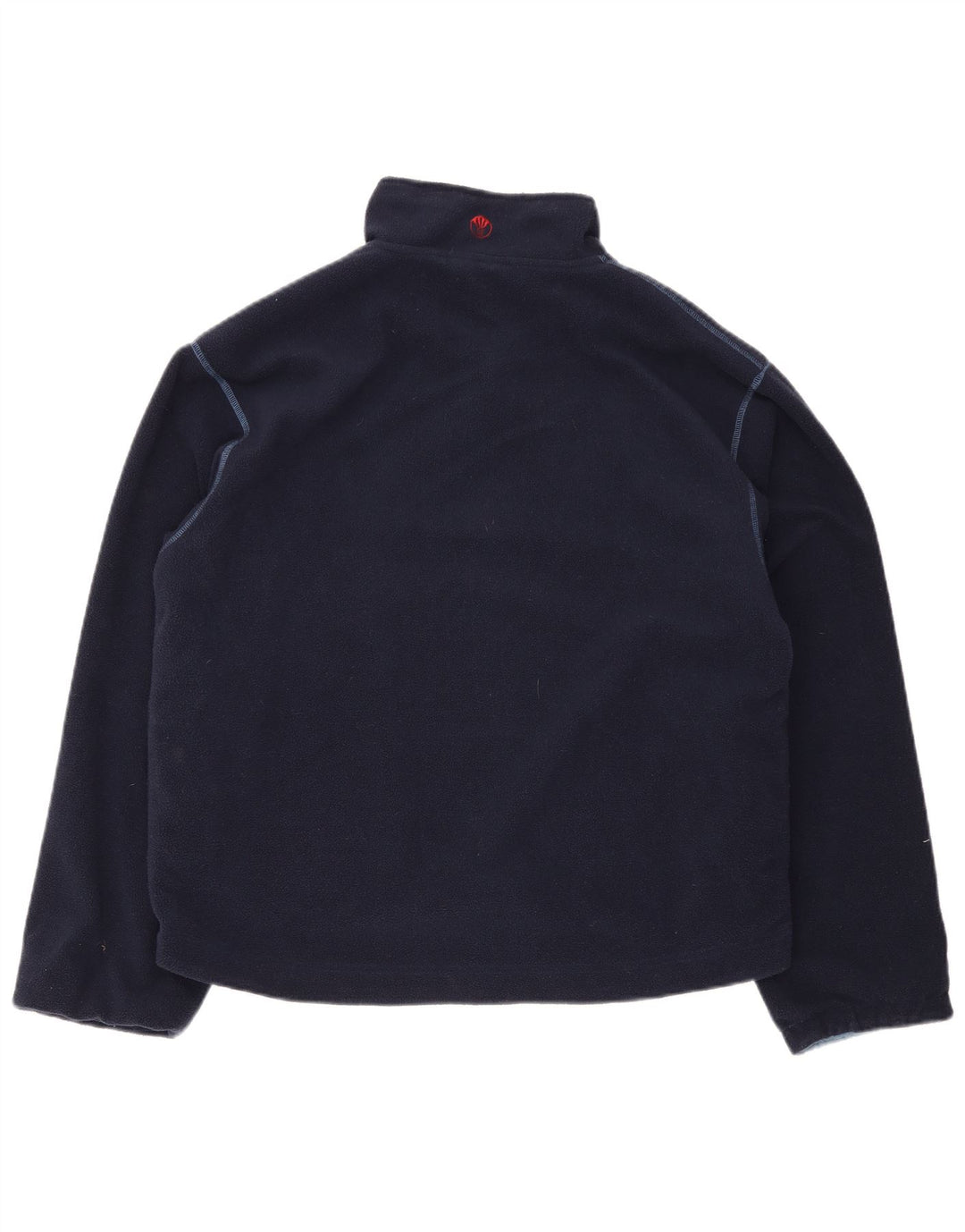 Fedt ansigt herre lynlås hals Vendbar fleece jumper medium marineblå polyester