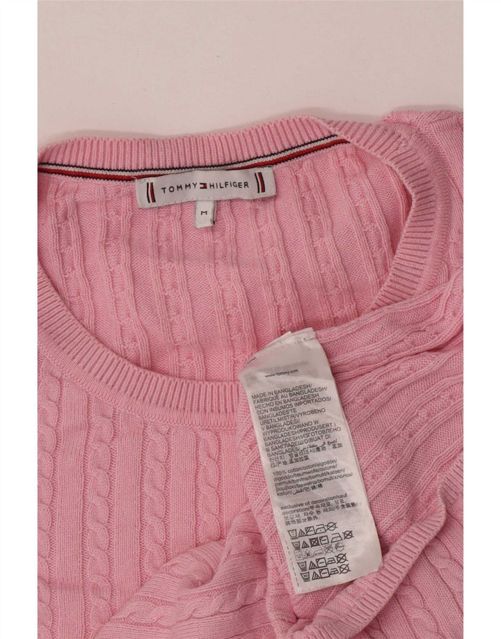 Tommy Hilfiger Herre Boat Neck Jumper Sweater Medium Pink Bomuld