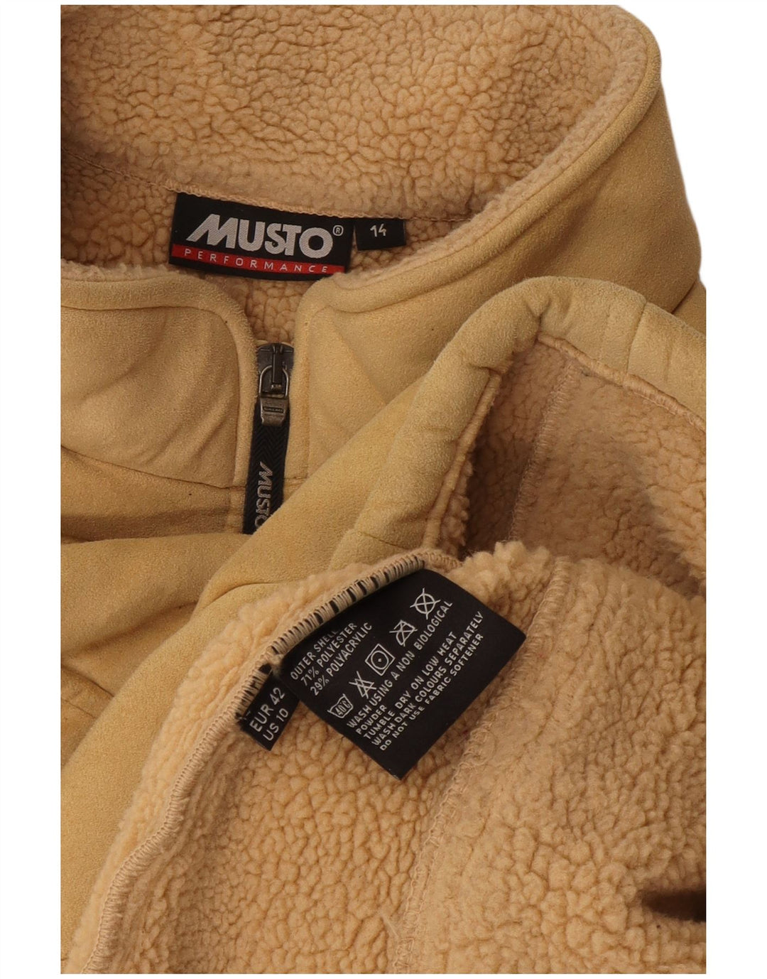 Musto Dame Sherpa Gilet UK 14 Large Beige Polyester