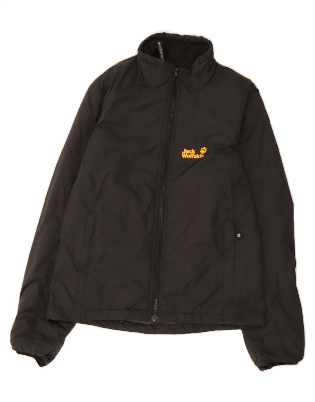 JACK WOLFSKIN Womens Windbreaker Jacket UK 10 Small Black Polyamide Vintage Jack Wolfskin and Second-Hand Jack Wolfskin from Messina Hembry 