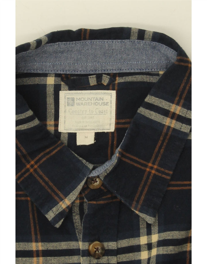 MOUNTAIN WAREHOUSE Mens Flannel Shirt Medium Navy Blue Check Cotton Vintage Mountain Warehouse and Second-Hand Mountain Warehouse from Messina Hembry 