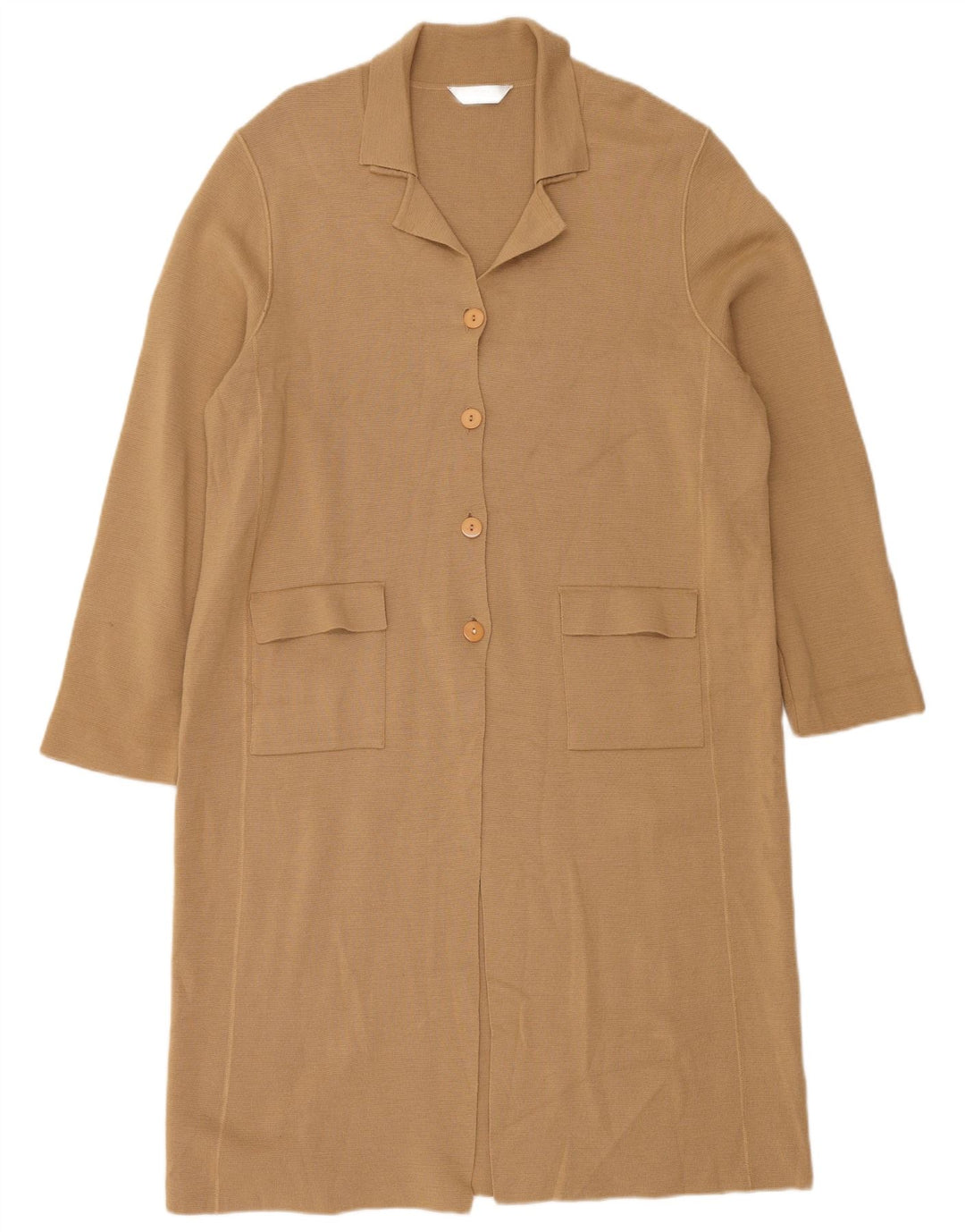Marks & Spencer Dame Longline Cardigan Sweater UK 12 Medium Beige
