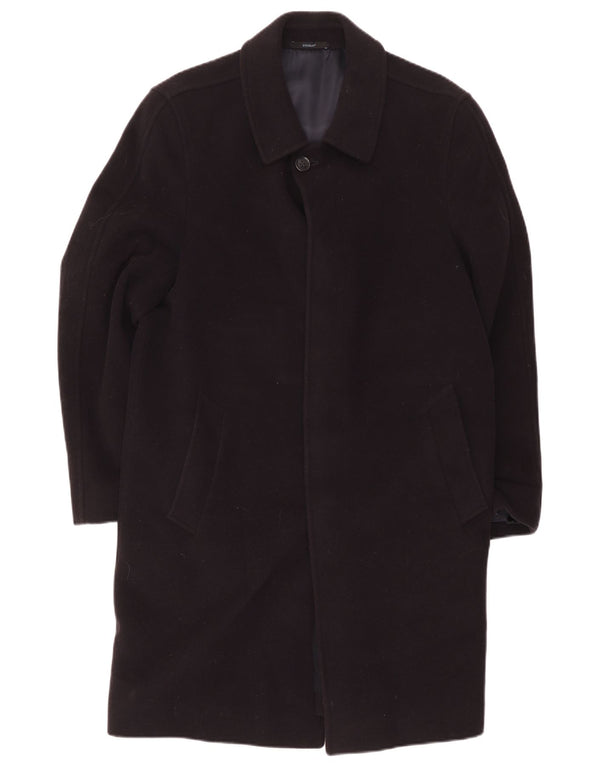 Douglas Mens Overcoat UK 38 Medium Black Wool