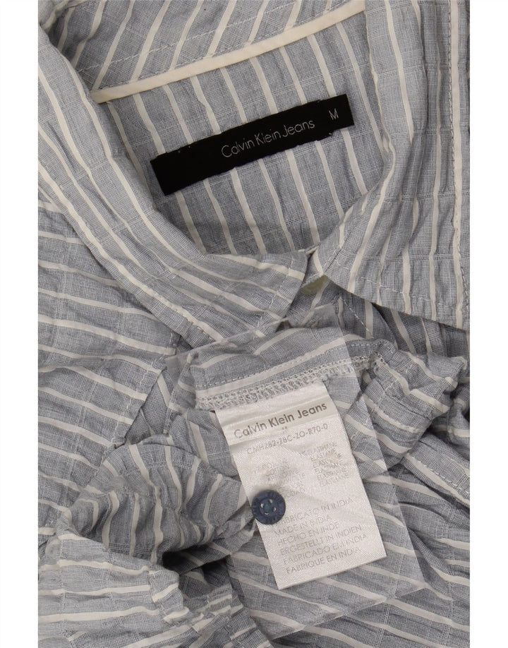 CALVIN KLEIN JEANS Mens Shirt Medium Grey Check Cotton Vintage Calvin Klein Jeans and Second-Hand Calvin Klein Jeans from Messina Hembry 
