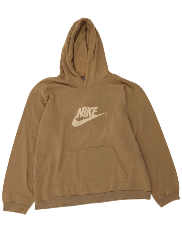 Nike grafisk hættetrøje til mænd UK 45/47 XL Khaki Bomuld