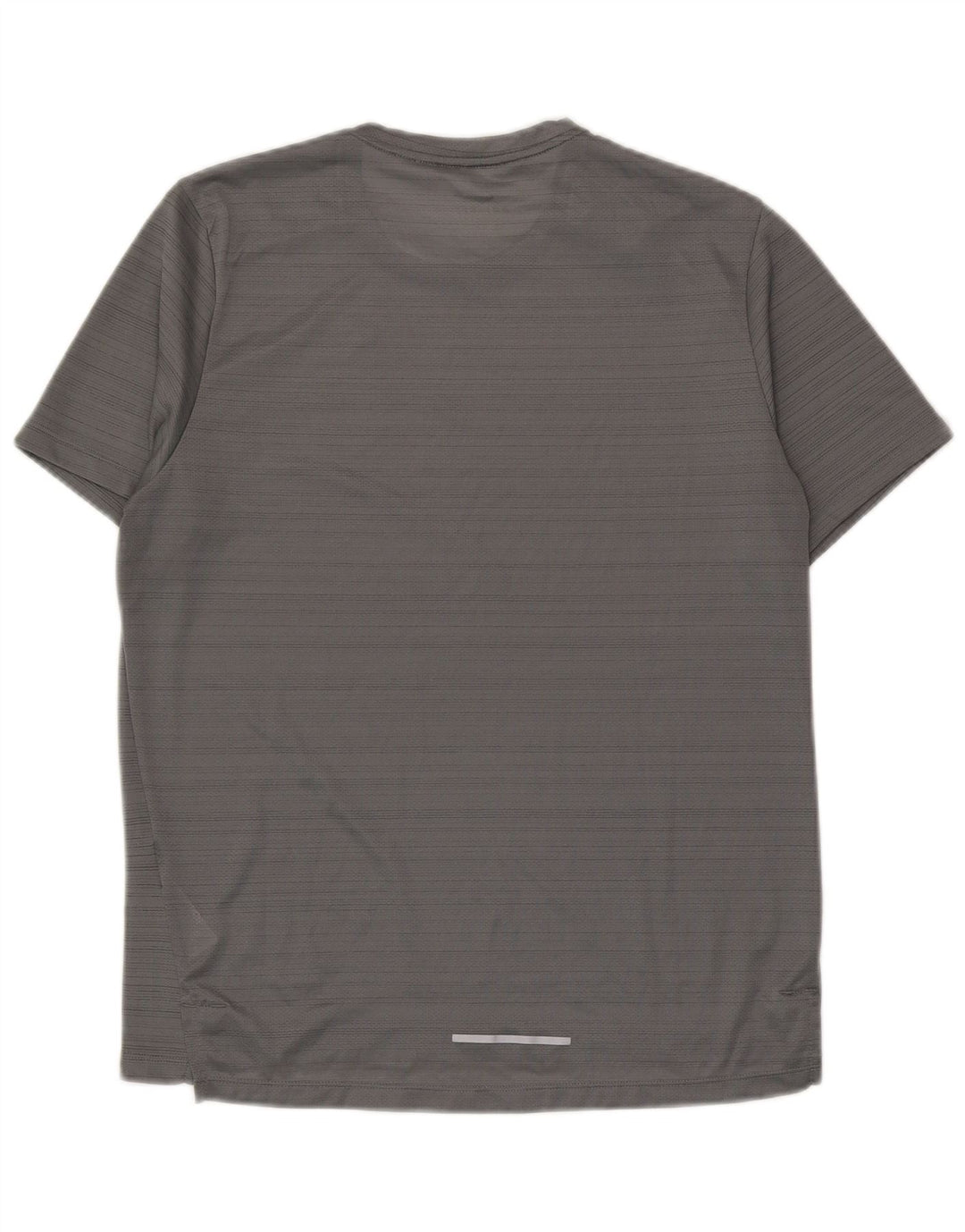 Nike herre Dri Fit T-shirt top mellemgrå stribet polyester