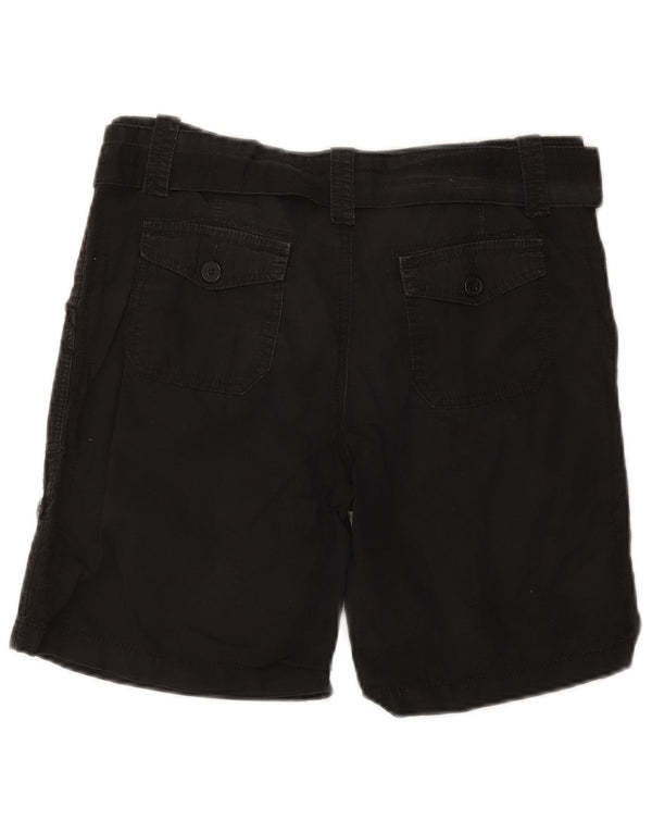 Marks & Spencer Kvinder Casual Shorts UK 12 Medium W30 Sort Bomuld
