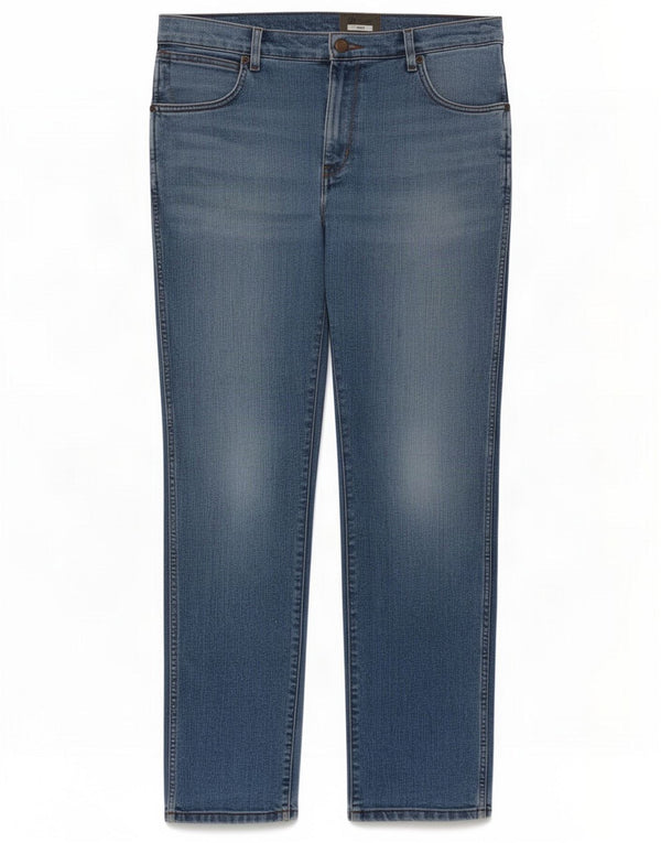 Wrangler Mens Texas Straight Jeans W34 L32 Blue Cotton