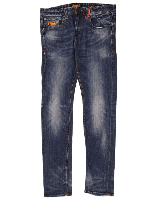 Superdry Standard Skinny Jeans til mænd W32 L32 blå bomuld