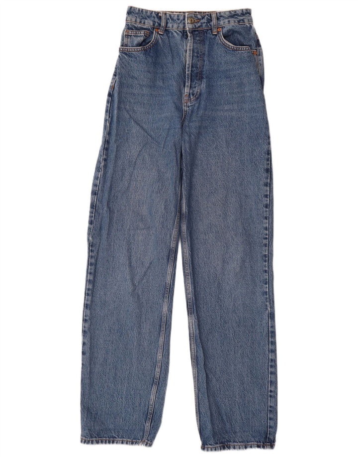 Topshop Dame Straight Jeans W26 L30 Blå Bomuld