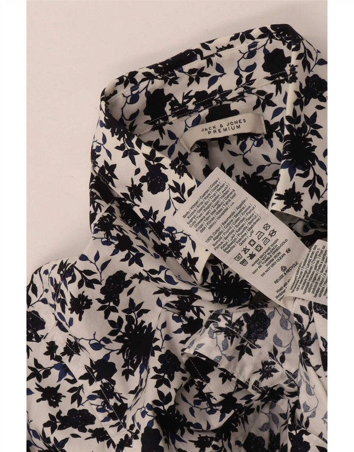 Jack & Jones Herreskjorte Medium White Floral Bomuld