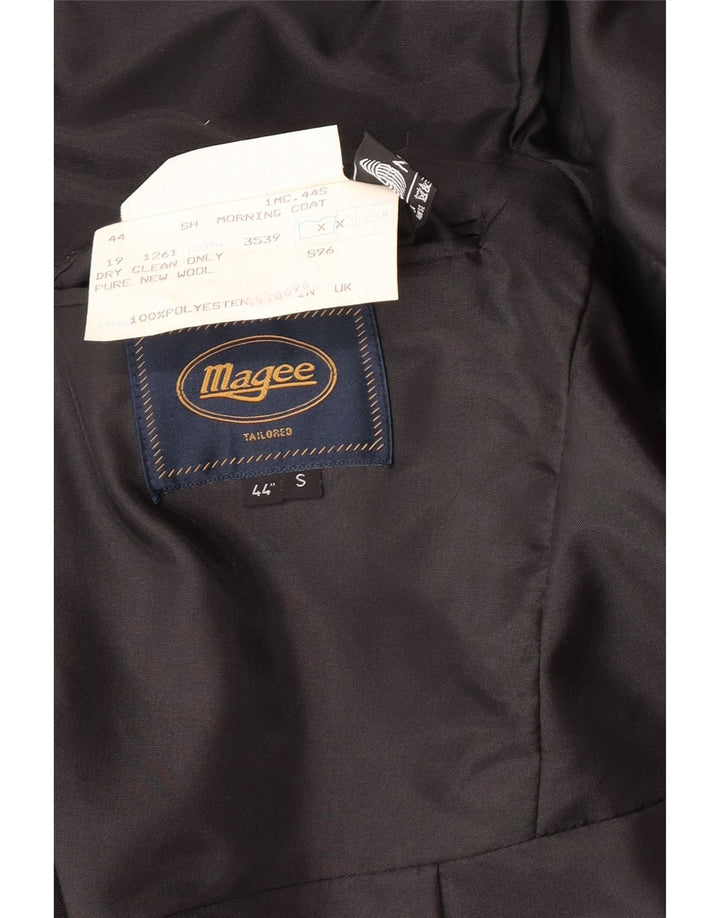 Magee Herre 1 Knap Tailcoat Blazer Jacket UK 40 Large Black New Wool