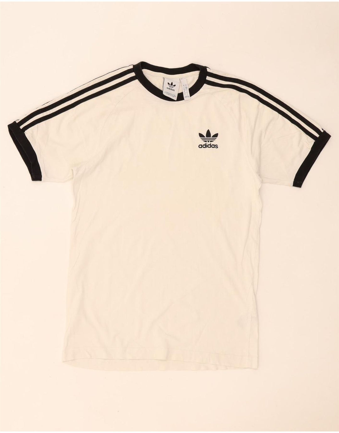 Adidas Herre T-Shirt Top Lille Hvid Bomuld