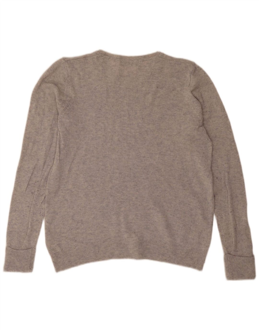 Marks & Spencer Dame Boat Neck Jumper Sweater UK 14 Large Grey Flecked