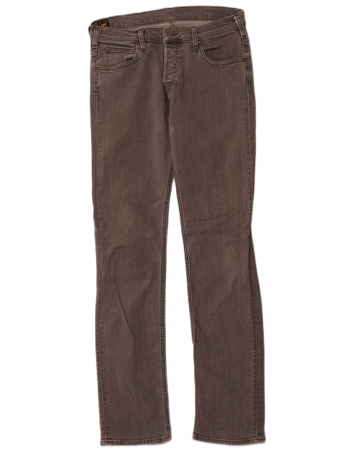 LEE Mens Powell Slim Jeans W31 L34 Grey Cotton