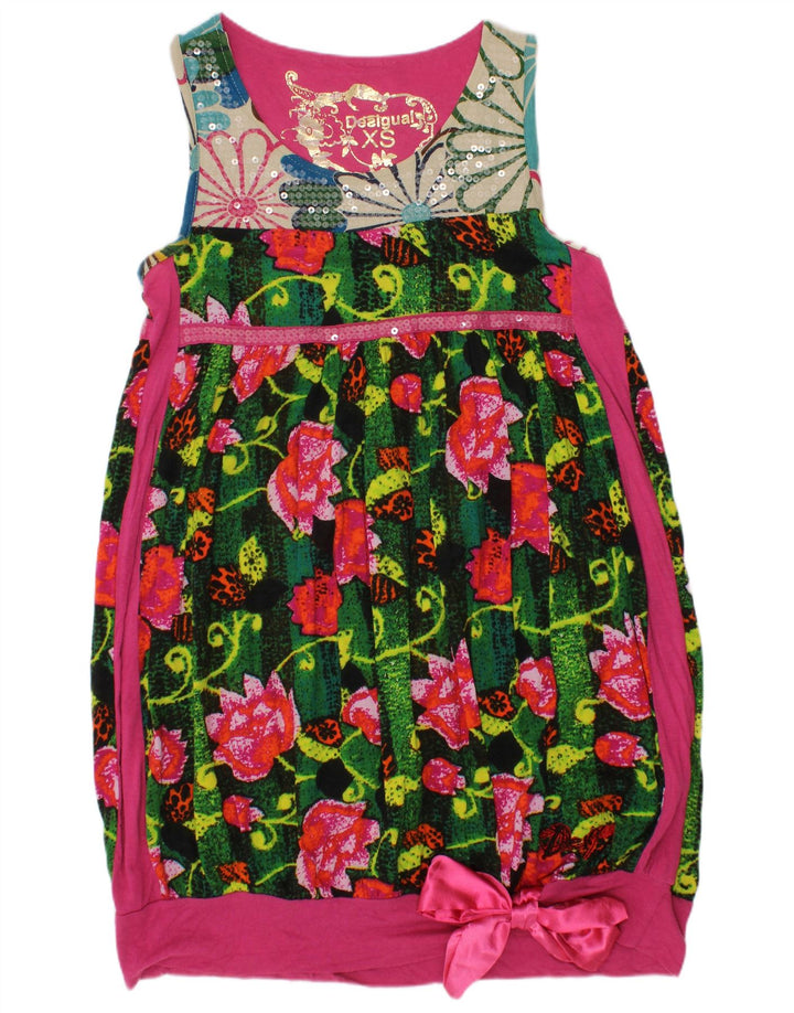 DESIGUAL Womens Bubble Dress UK 4 XS Multicoloured Floral