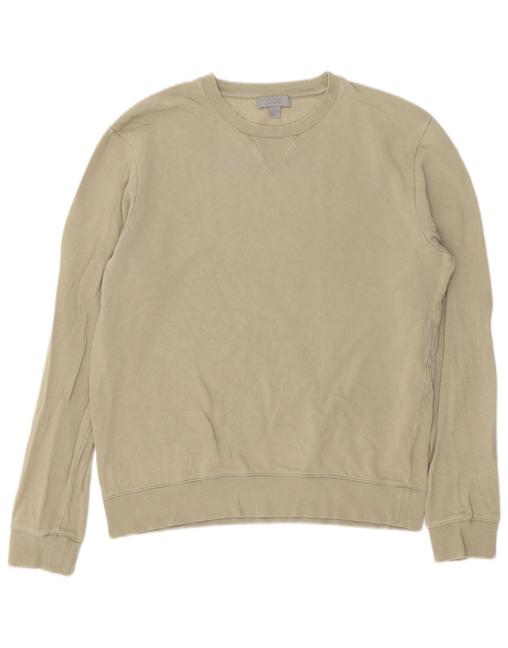 Cos Herre Sweatshirt Jumper Small Khaki Bomuld