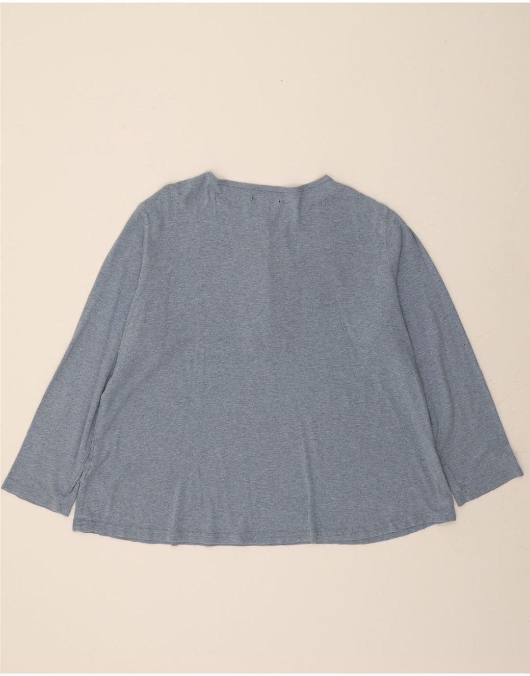 CHAPS Womens Ruffle Front Crew Neck Jumper Sweater UK 18 XL Blue Cotton Vintage Chaps and Second-Hand Chaps from Messina Hembry 