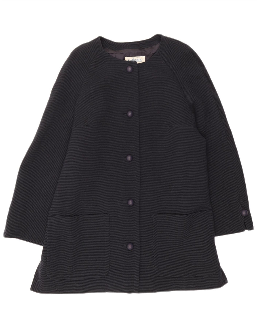 Carisma Dame Longline 5-knaps blazerjakke IT 50 XL Marineblå Uld