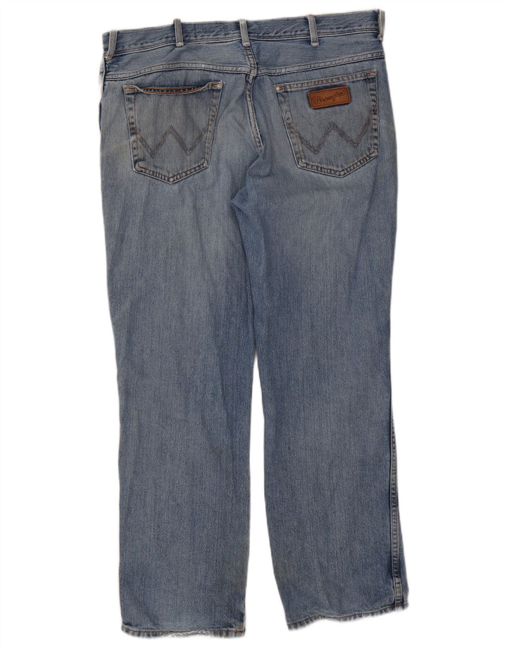 Wrangler Herre Texas Straight Jeans W38 L30 Blå Bomuld