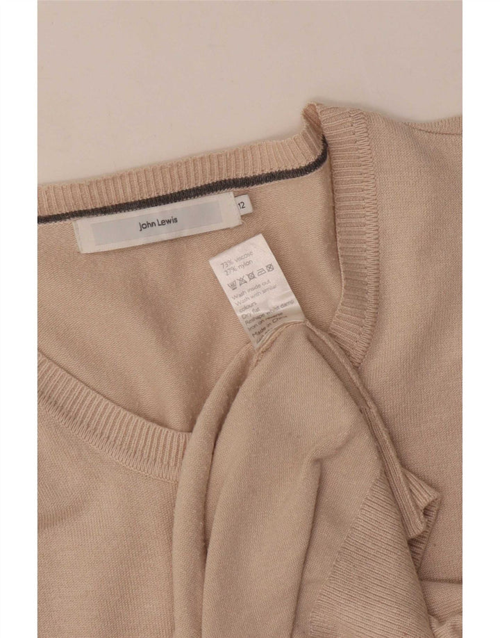 John Lewis dame cardigan sweater UK 12 Medium Beige Viscose