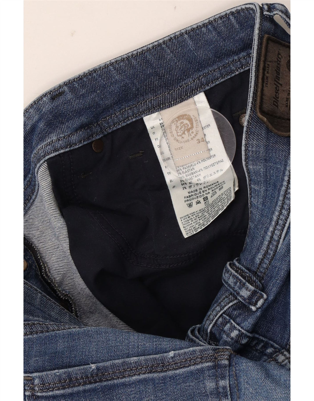 Diesel Herre Thanaz Slim Jeans W34 L30 Blå Bomuld