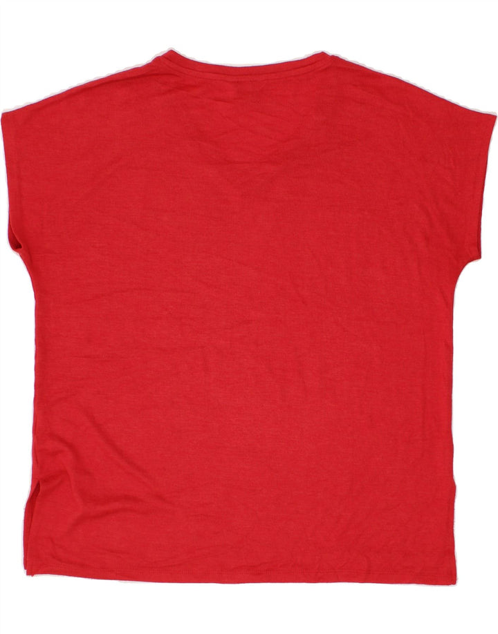 ORVIS Womens Oversized T-Shirt Top UK 16 Large Red Polyester Vintage Orvis and Second-Hand Orvis from Messina Hembry 