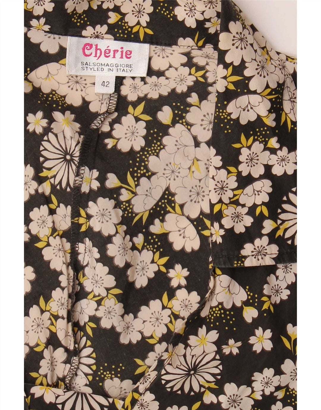 cherie Damebluse Top IT 42 Medium Black Floral