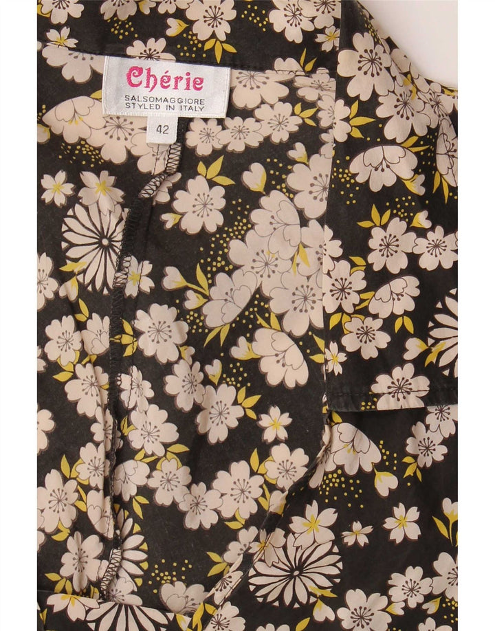cherie Damebluse Top IT 42 Medium Black Floral
