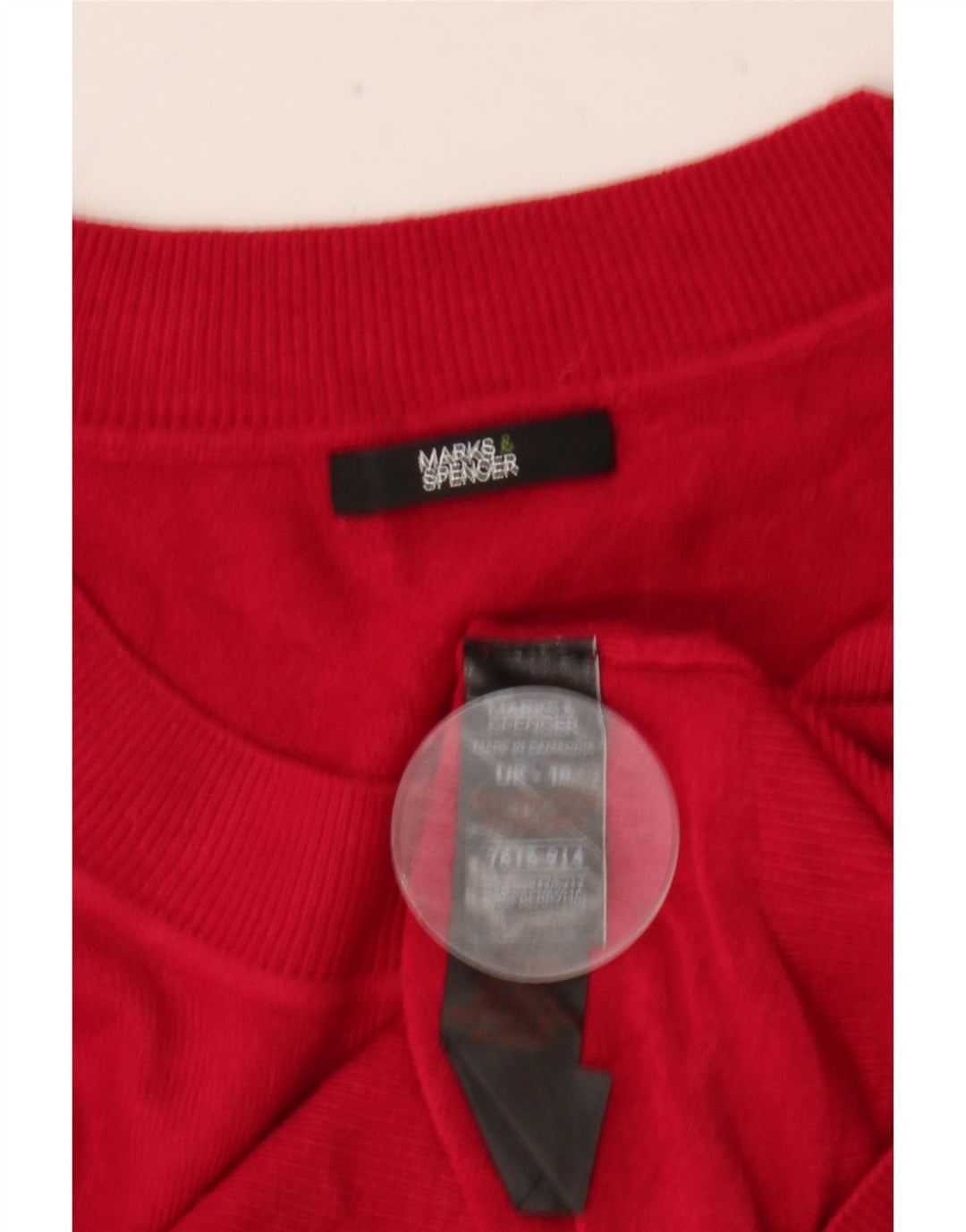 MARKS & SPENCER Womens Crop Cardigan Sweater UK 10 Small Pink Acryl