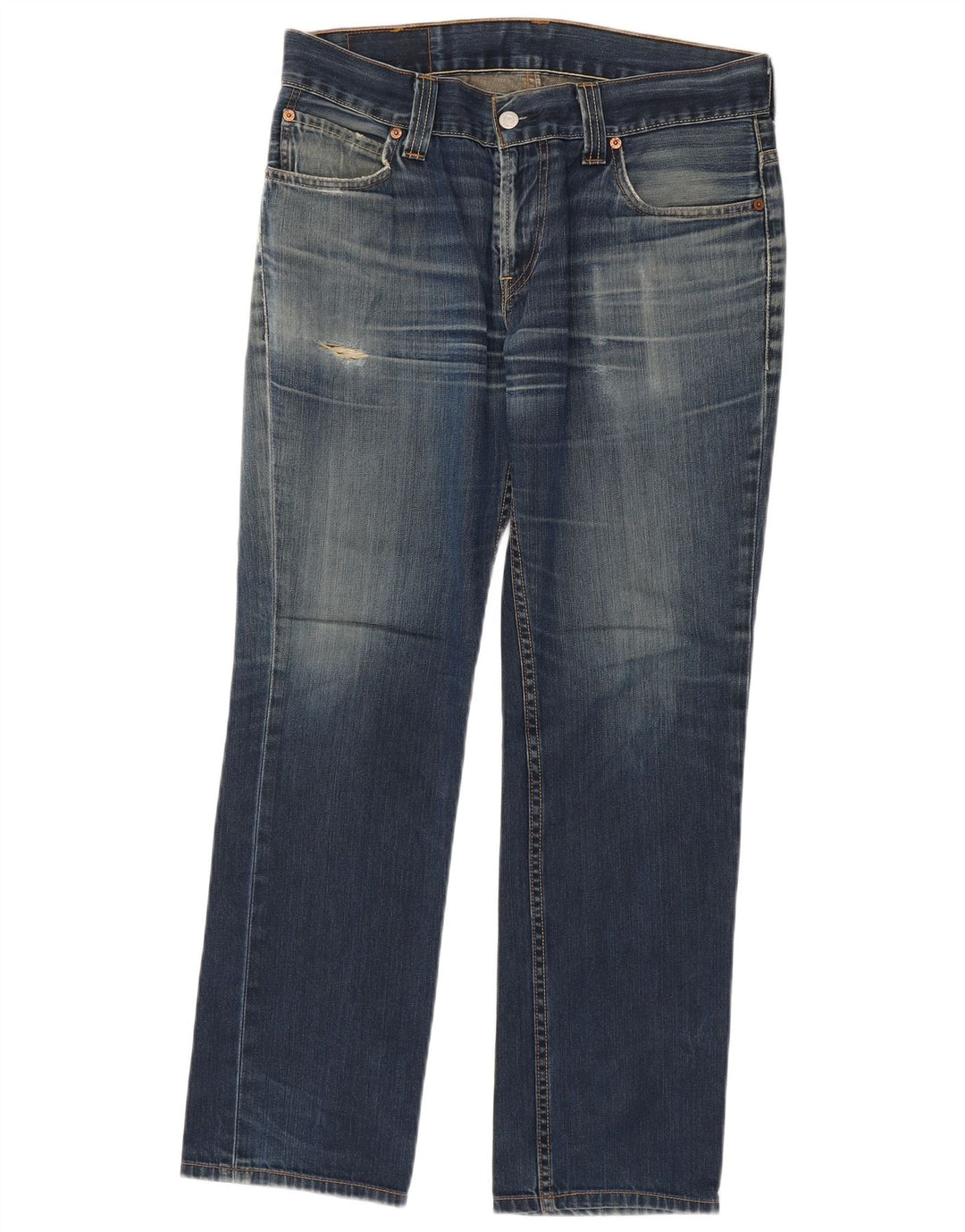 Levi's Herre 511 Distressed Slim Jeans W33 L29 Blå Bomuld
