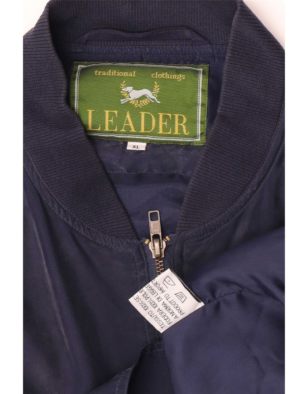 Leader Bomber Jacket UK 42 XL Navy Blue Silke