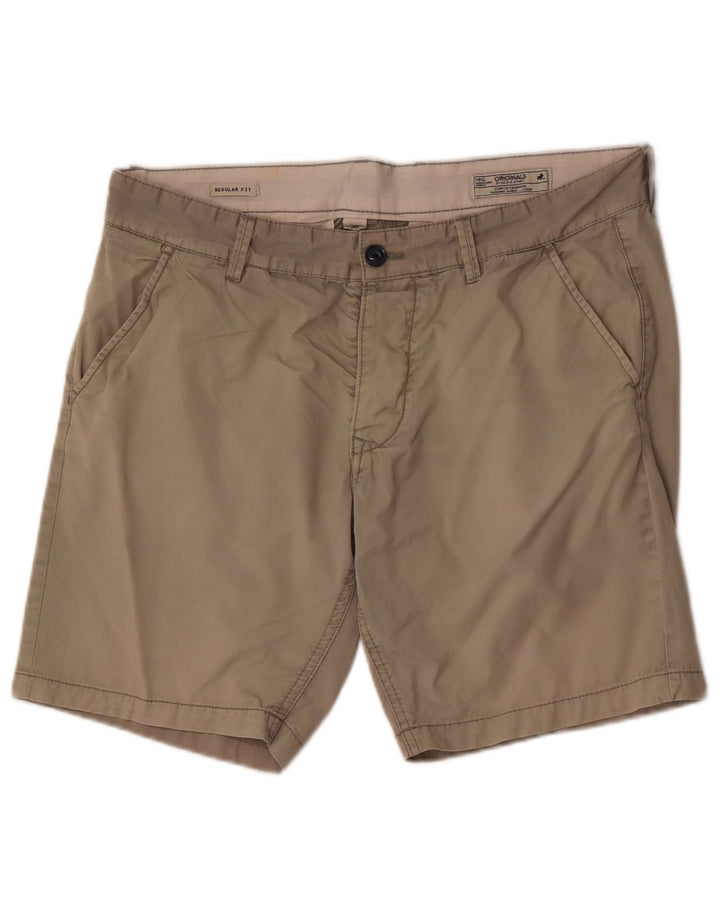 Jack & Jones Herre Regular Fit Chino Shorts Large W36 Grå Bomuld