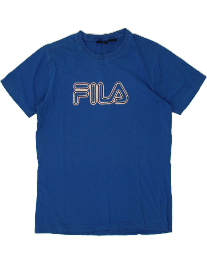 FILA Mens Graphic T-Shirt Top Large Blue Vintage Fila and Second-Hand Fila from Messina Hembry 
