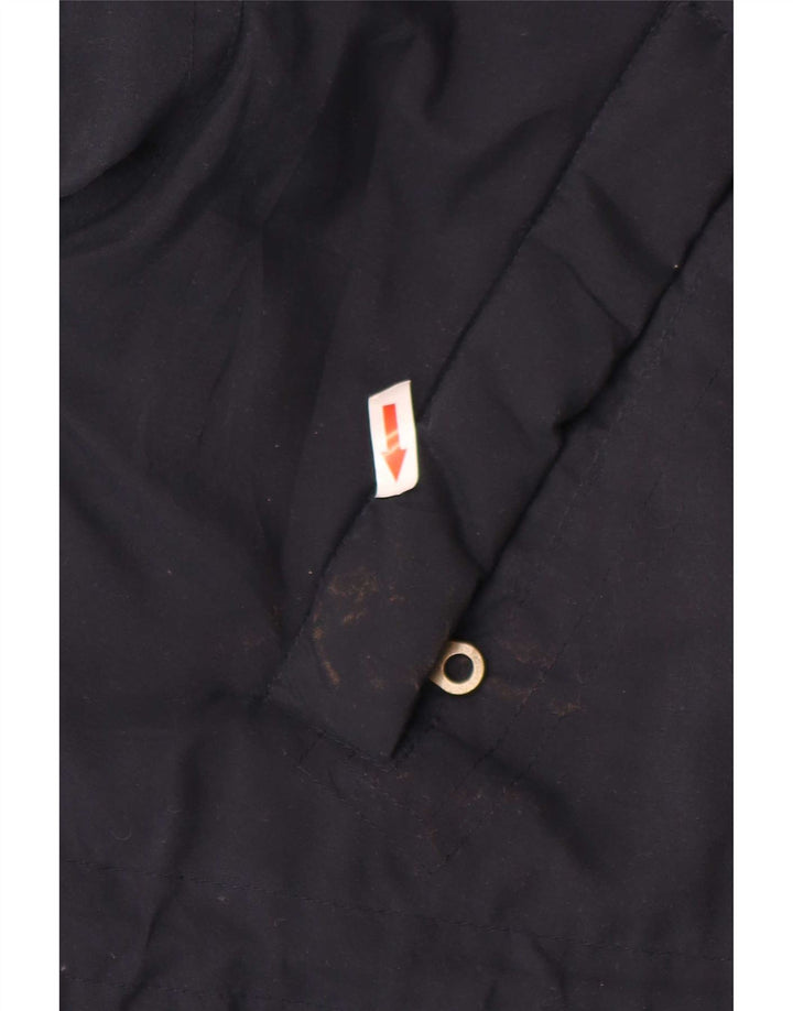 Vintage Herre Windbreaker Coat UK 38 Medium Navy Blue Colourblock Polyester