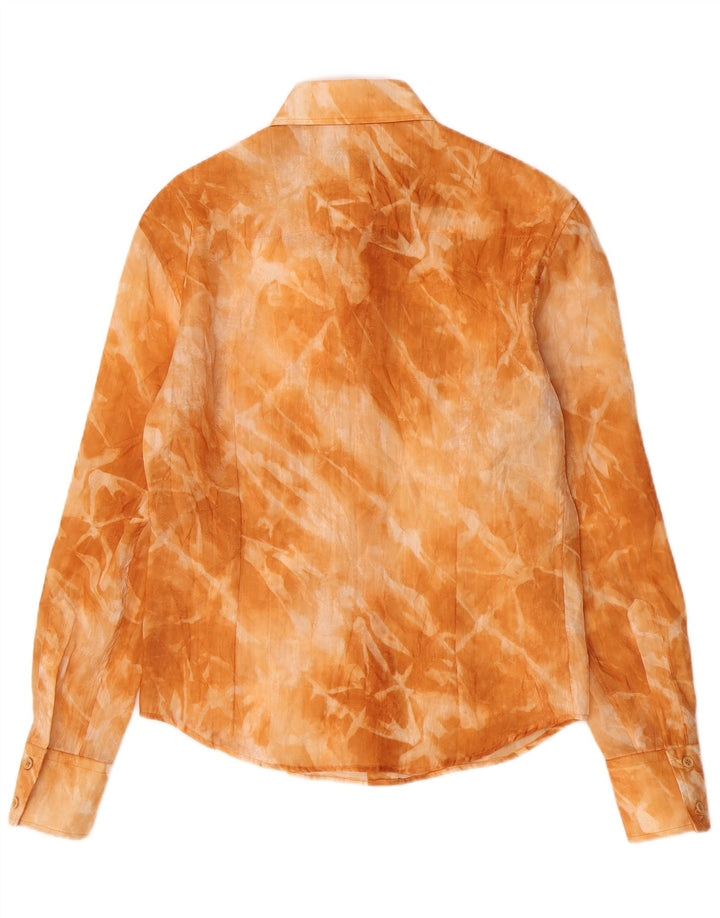 Vintage dameskjorte medium orange slipsfarve