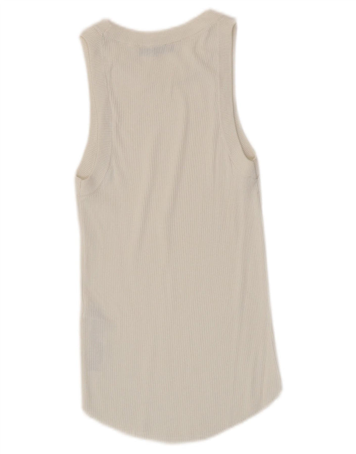 Zara Damevest Top UK 8 Small White Viscose