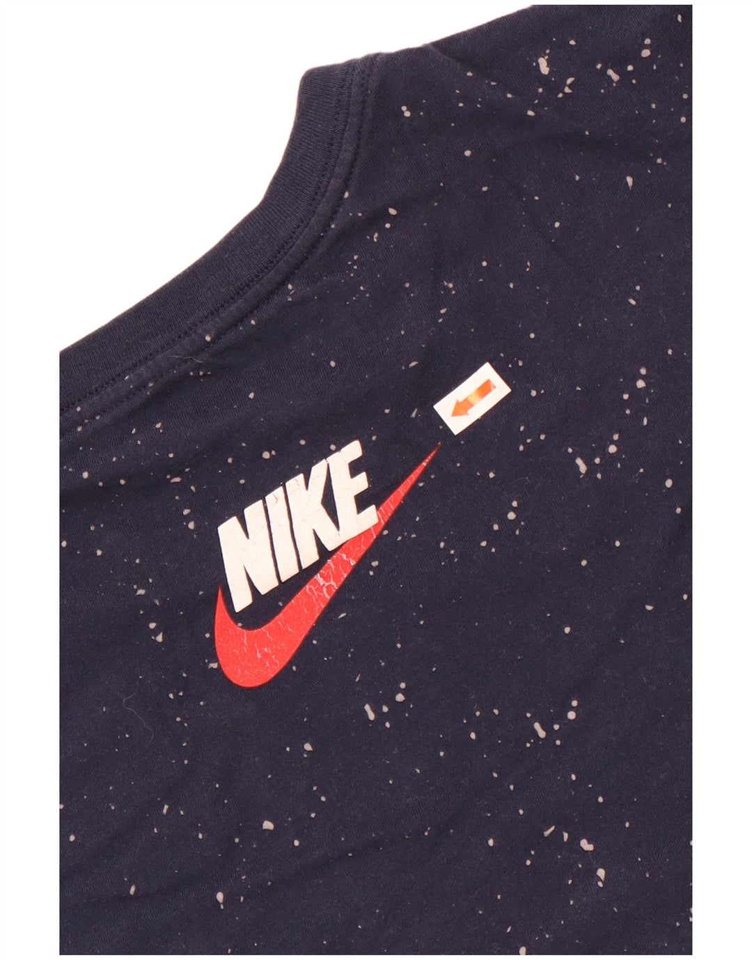 Nike Herre Athletic Cut Grafisk T-Shirt Top Medium Navy Blue Flecked