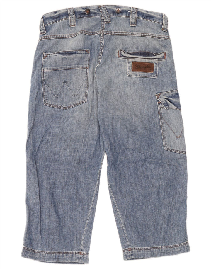 Wrangler Herre Denim Cargo Shorts W30 Medium Blue Bomuld