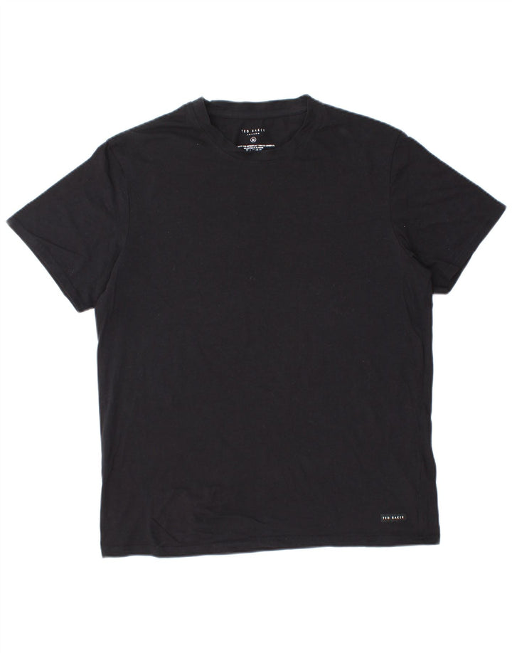 Ted Baker Herre T-Shirt Top Medium Sort Bomuld