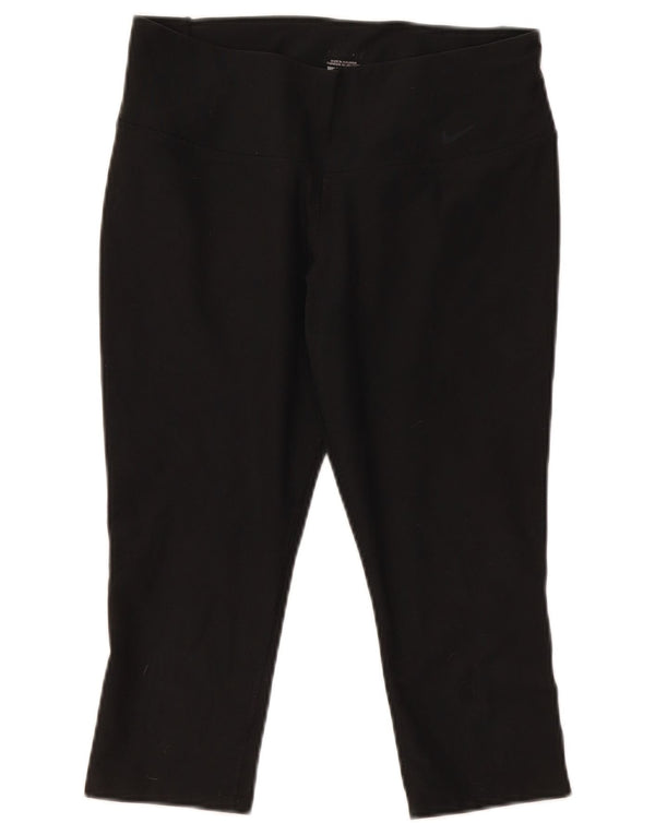 Nike Dame Capri Leggings UK 14 Medium Sort Polyester