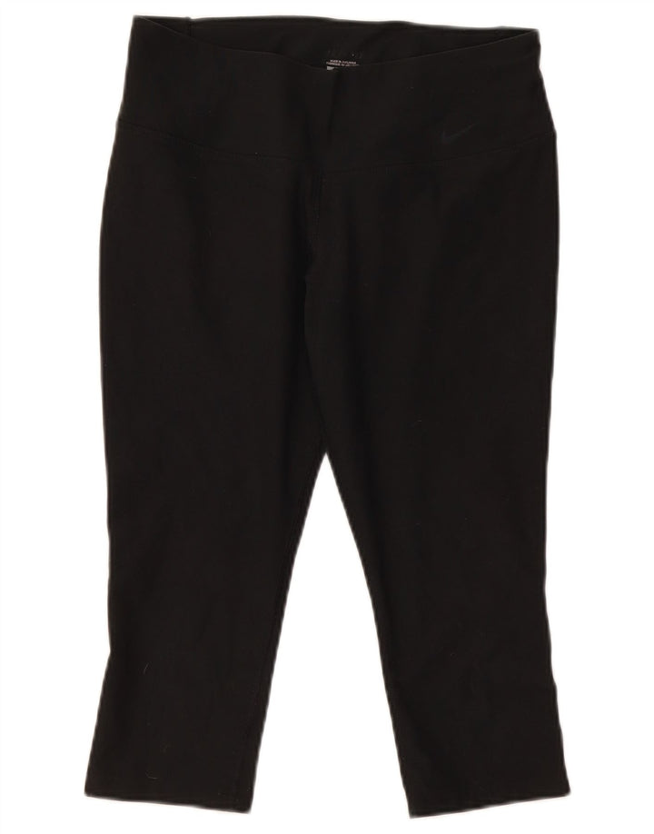 Nike Dame Capri Leggings UK 14 Medium Sort Polyester