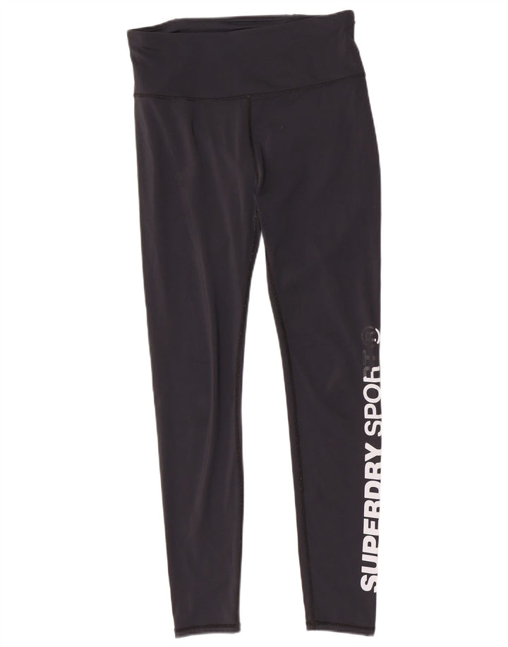 Superdry Graphic Leggings til kvinder UK 14 Medium Black Polyester