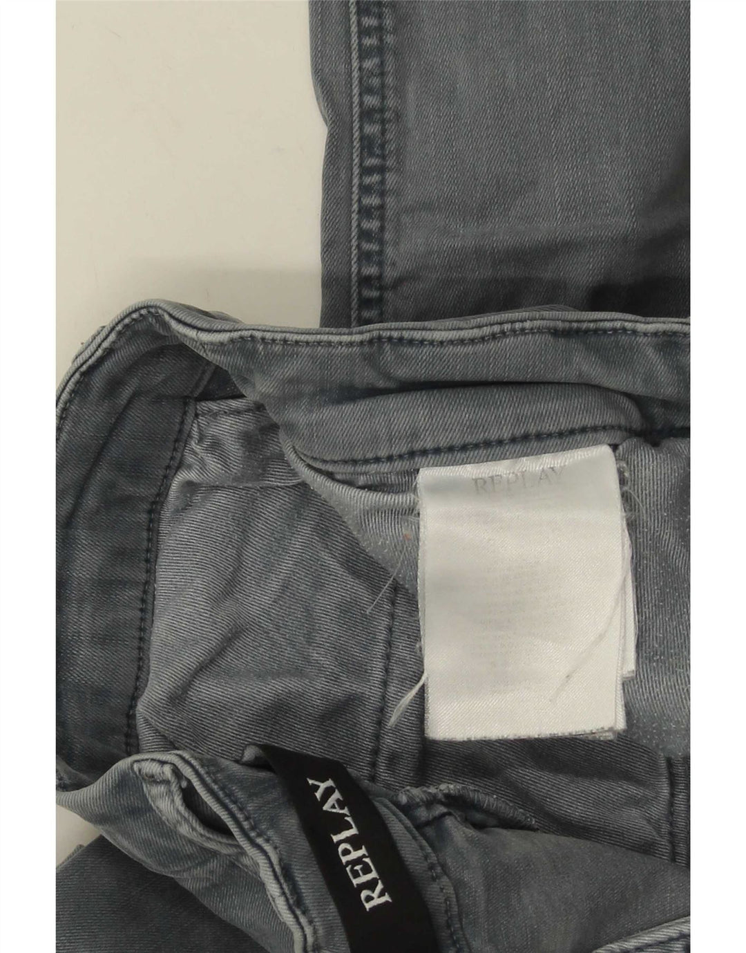 Replay Herre Slim Jeans W34 L32 Grå Bomuld