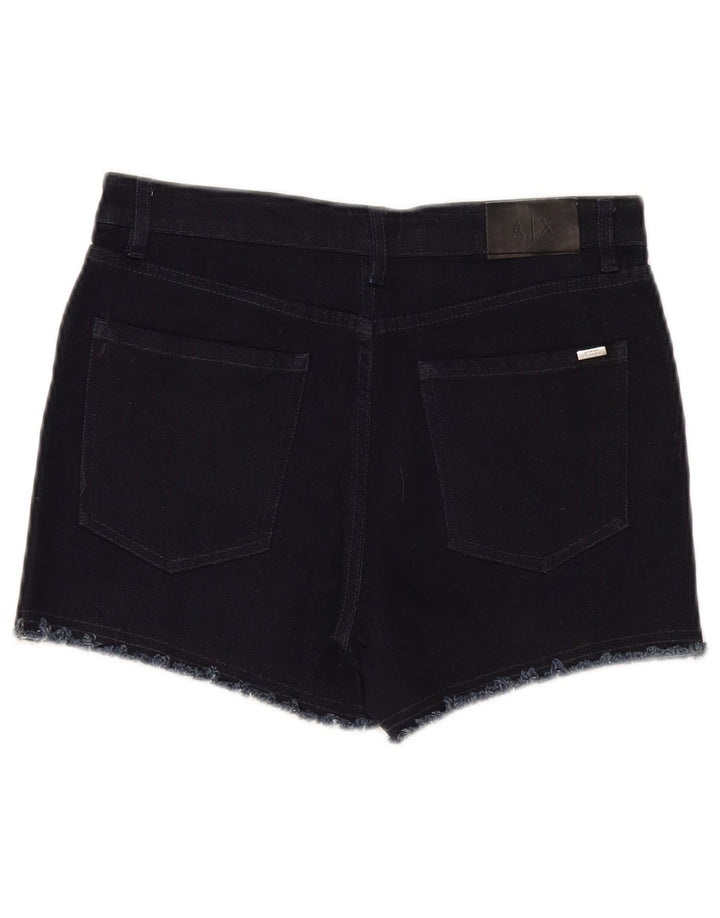 Armani Exchange Dame Mid Rise denimshorts W26 Small Black Bomuld