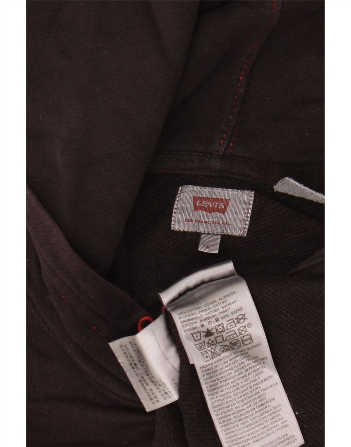 Levi's Grafisk hættetrøje til mænd, stor sort bomuld