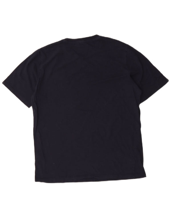 Jack & Jones Herre grafisk T-shirt top XL marineblå bomuld
