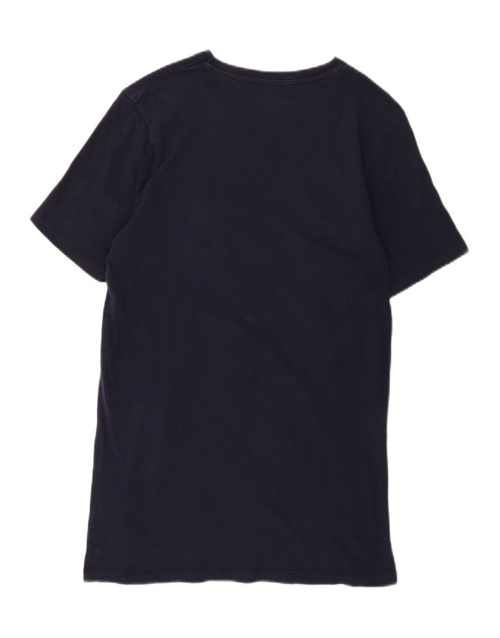 JACK & JONES Mens Graphic T-Shirt Top Large Navy Blue Vintage Jack & Jones and Second-Hand Jack & Jones from Messina Hembry 