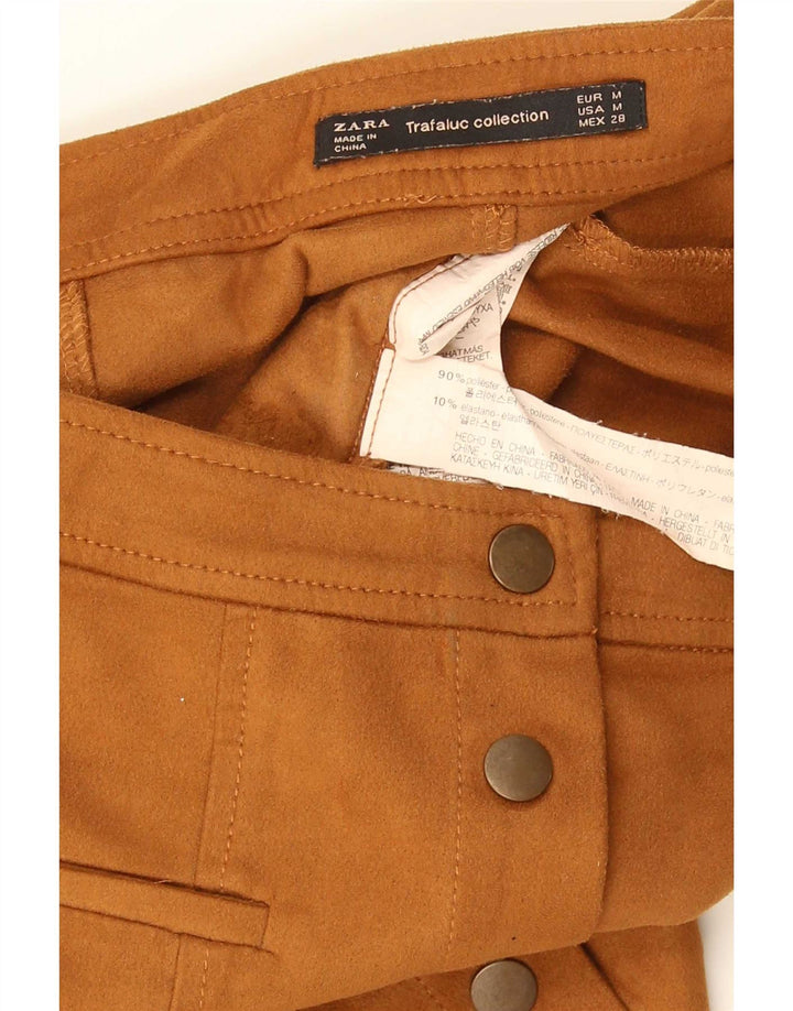 Zara Dame Mini-nederdel Medium W28 Brun Polyester