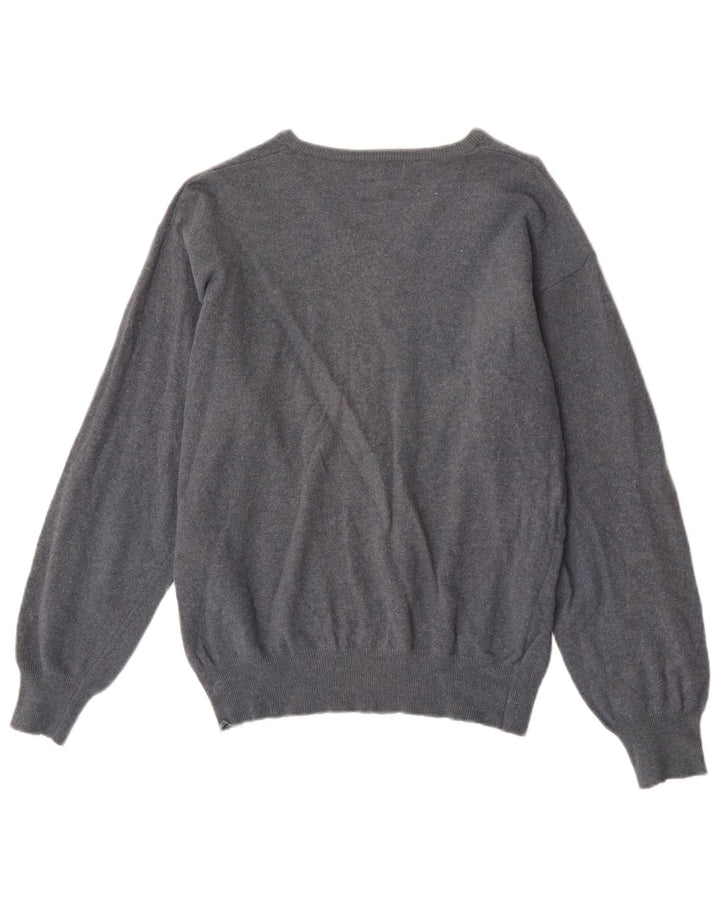 Kappa Dame V-hals sweater UK 14 Medium Navy Blue Uld